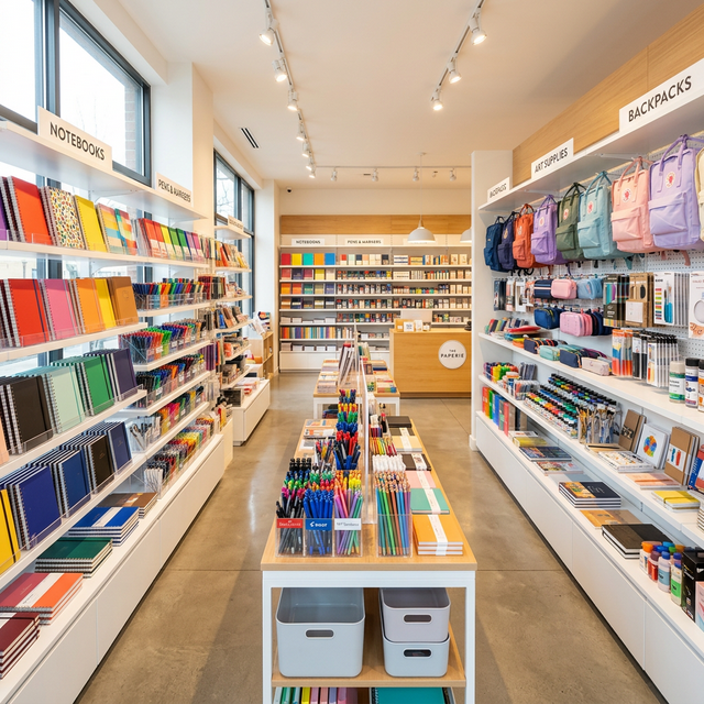 Interior de la papelería Papelería Los Mininos